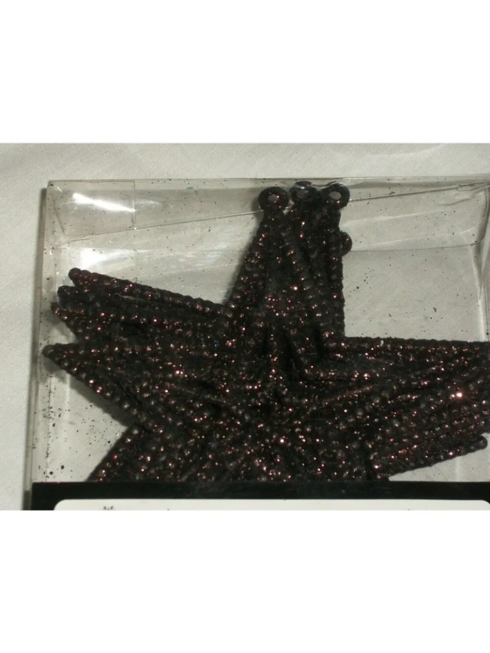 Holiday Time 12-Pack Chocolate Brown Glitter Star Ornaments Christmas Tree